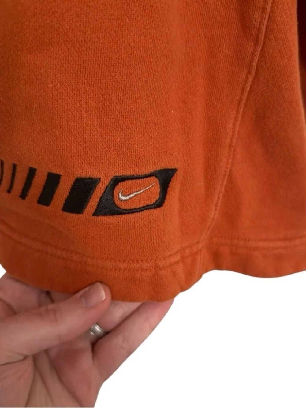 Nike Vintage Y2K Burnt Orange One Quarter Zip Pullover Sweatshirt Swoosh Mens XL